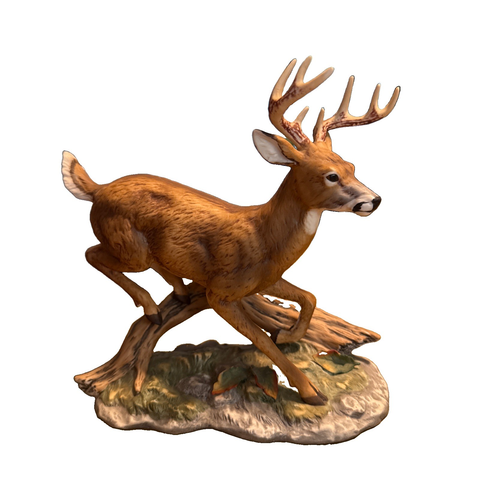 Vintage 1986 Homco Masterpiece Porcelain White Tail Buck Sculpture Figurine