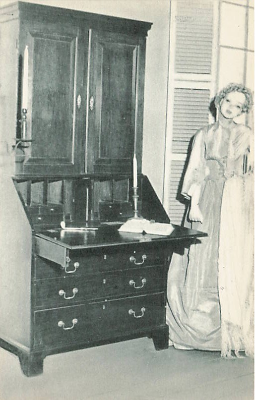 Postcard NC: Thomas Burke Secretary-Desk, Orange County Historical Museum