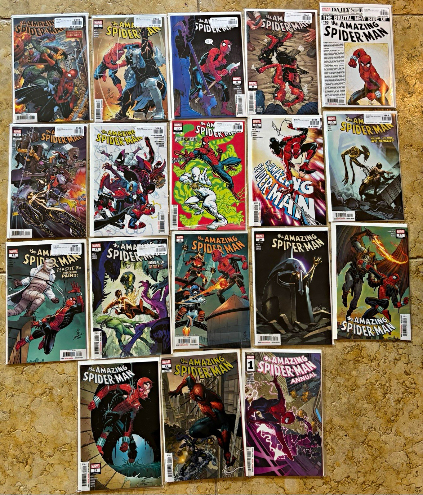 Amazing Spider-Man Comic Lot 6-22, annual 1. Joe Kelly Run