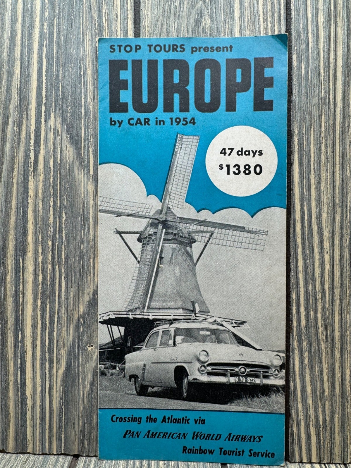 Vintage 1954 European Tour Brochure By Car  \