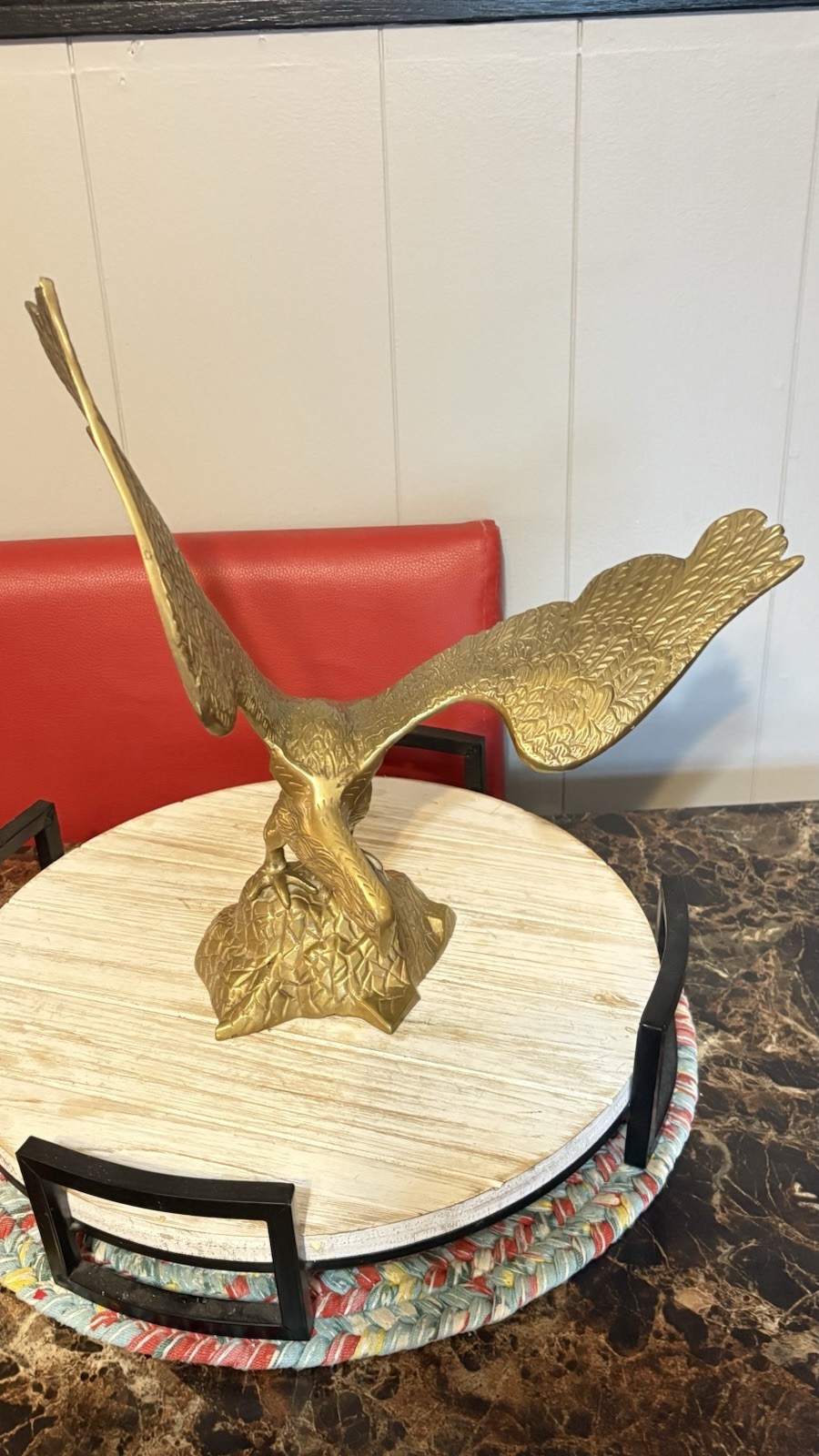 Solid Brass Bald Eagle 12inch Wing Span