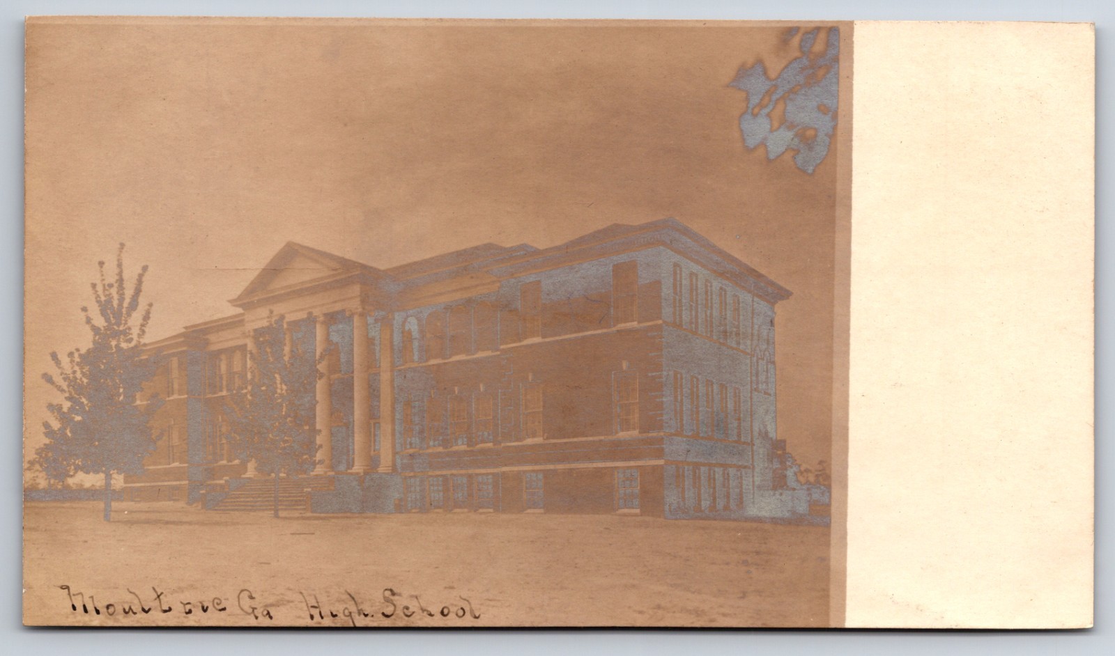 High School Building Moultrie Georgia GA c1905 Real Photo RPPC