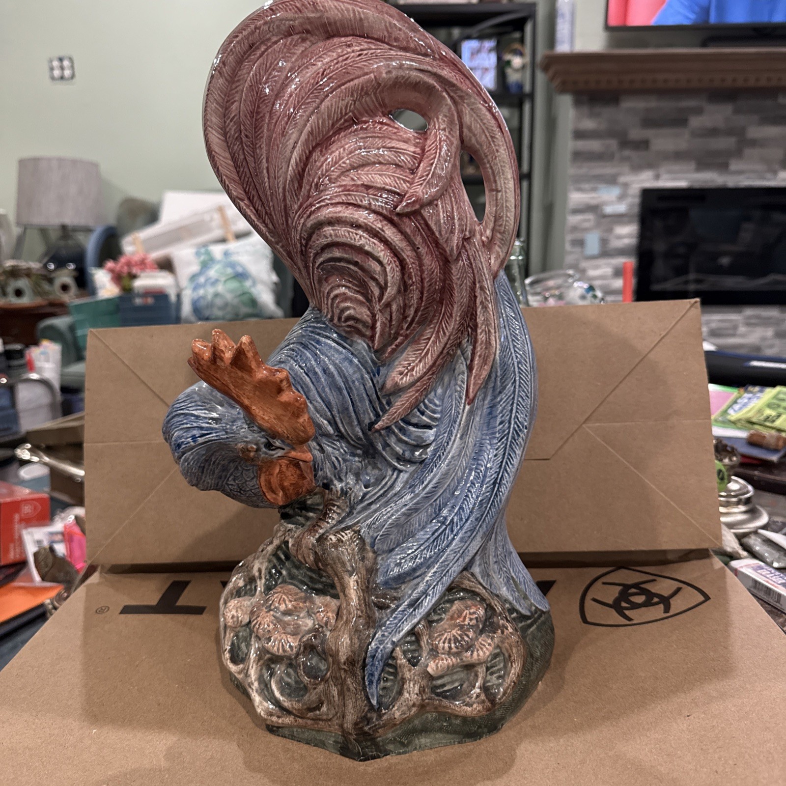 1967 Rooster Ceramic Statue - Handmade - Signed-Vintage - Beautiful Condition 1967 Rooster Ceramic Statue - Handmade - Signed-Vintage - Beautiful Condition