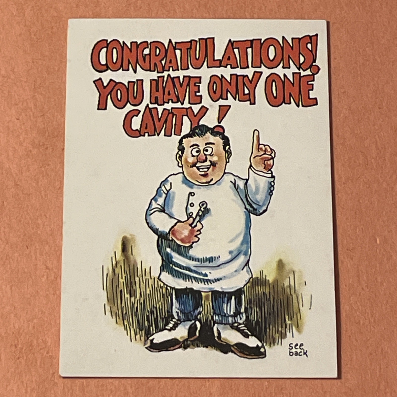1965 Topps Monster Greeting Card #47 Congratulations You Only Have One Cavity