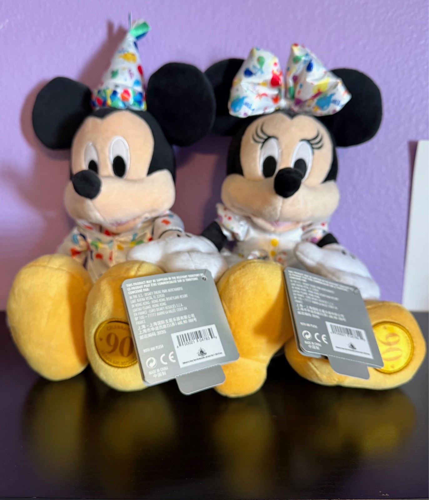Disney D23 Mickey & Minnie Mouse Plush Set 90th Birthday Party Outfits - BNWT Disney D23 Mickey & Minnie Mouse Plush Set 90th Birthday Party Outfits - BNWT