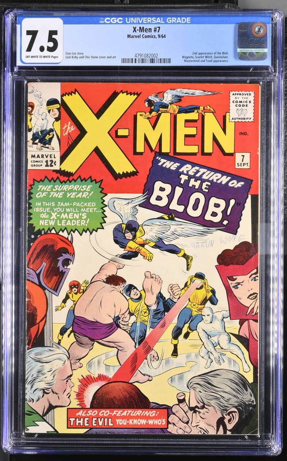 X-MEN #7 CGC 7.5 V1 1964 2ND BLOB MAGNETO & BROTHERHOOD OF EVIL 1 OWNER COMIC