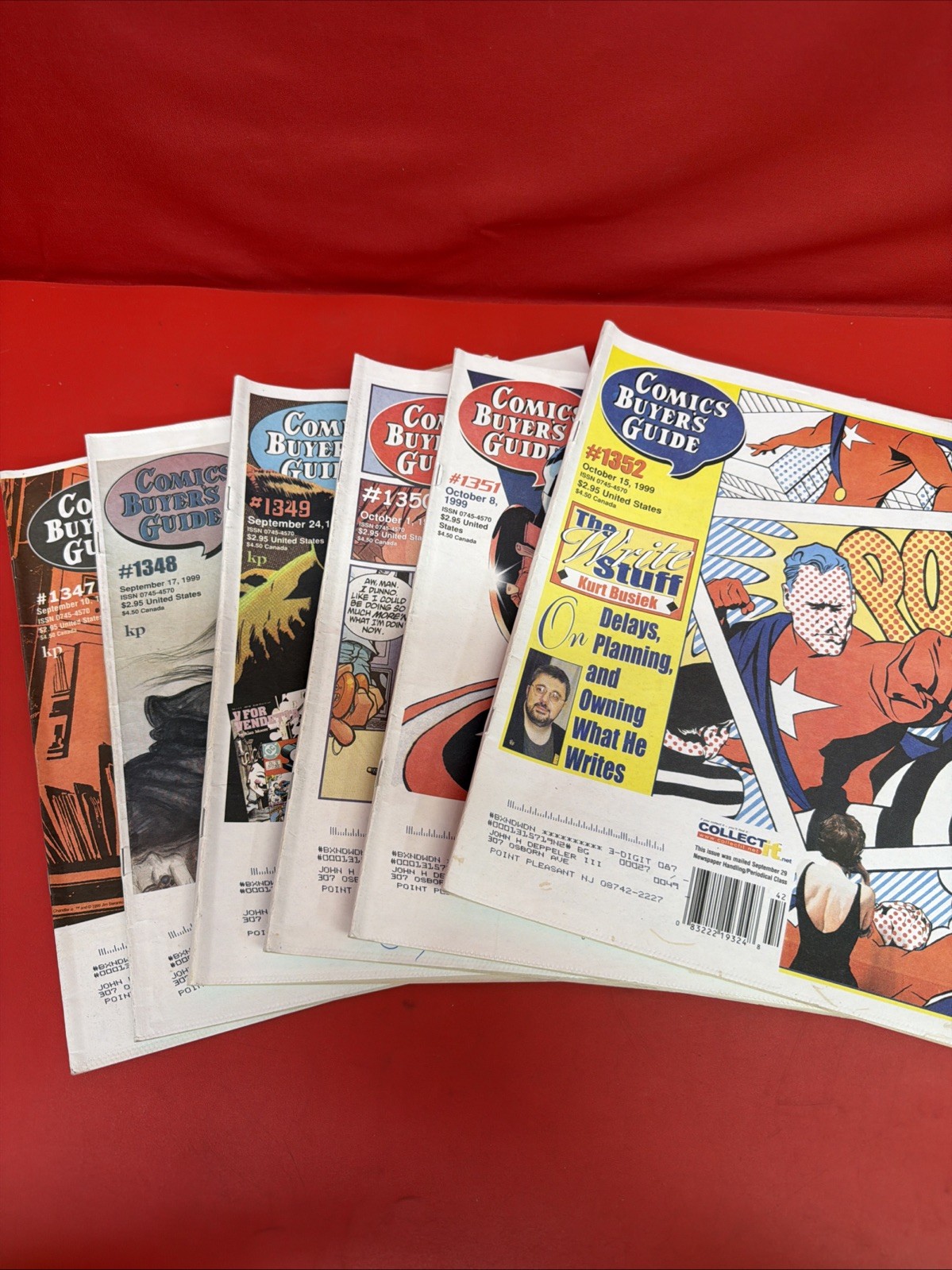 Comics Buyer’s Guide Lot of 6 Issues #1347-1352 Sep-Oct 1999 CBG    *95
