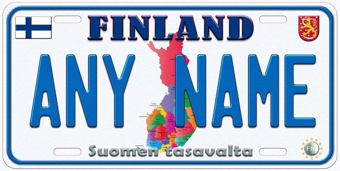 Finland Custom Personalized Novelty Car Tag License Plate