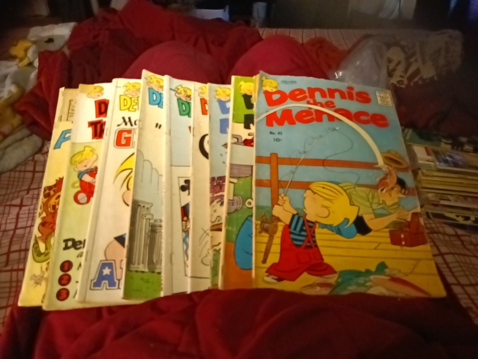 Dennis The Menace Nine Issue Silver Bronze Age Comics Lot Run Set Collection