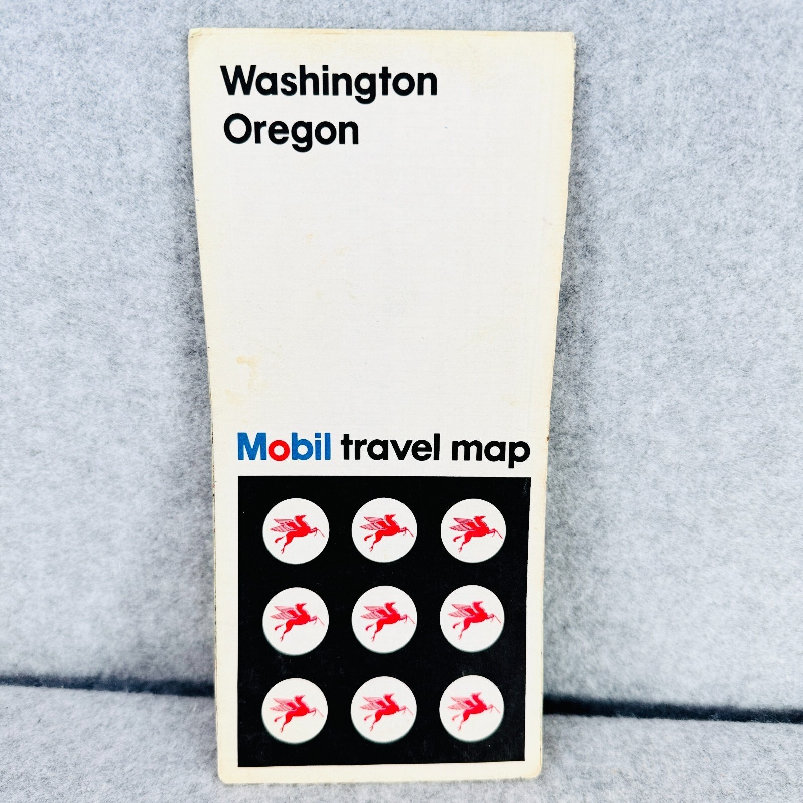 Mobil Travel Map WASHINGTON OREGON 1973 Highway Road Map by Rand McNally