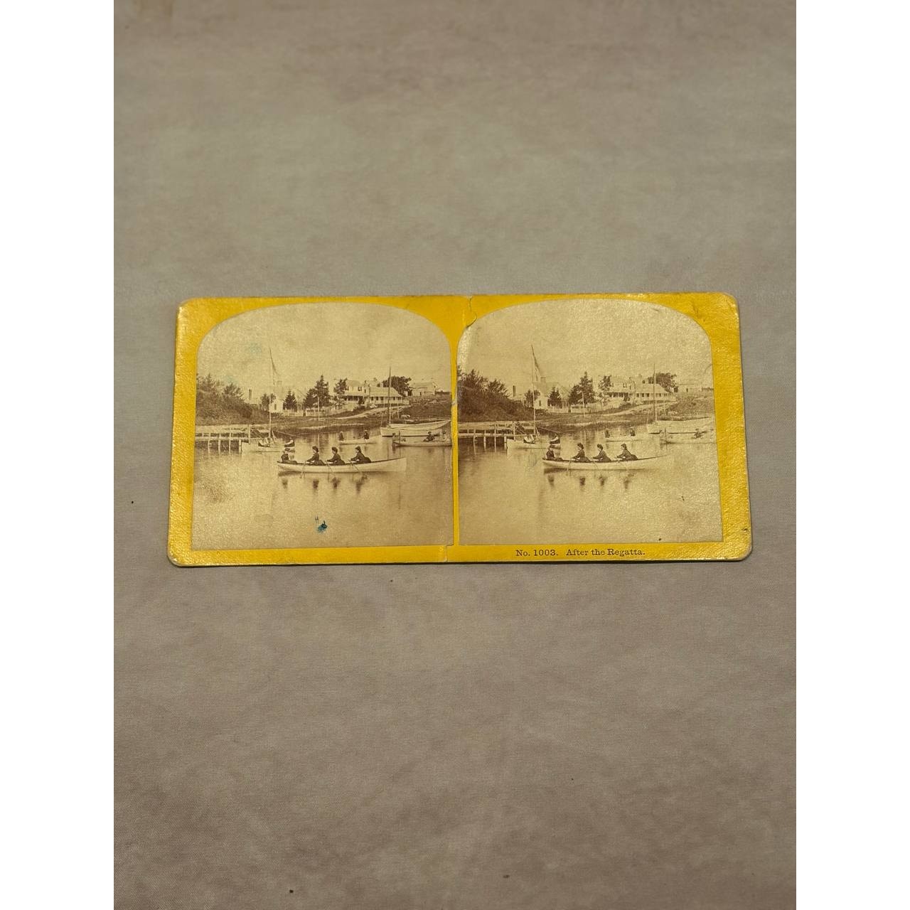 1870s Stereoview After the Regatta Women Rowing Kilburn Brothers NH