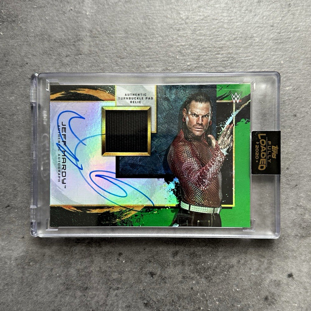 Topps 2020 WWE Fully Loaded Jeff Hardy Hard Signed Auto Turnbuckle Relic 25/50