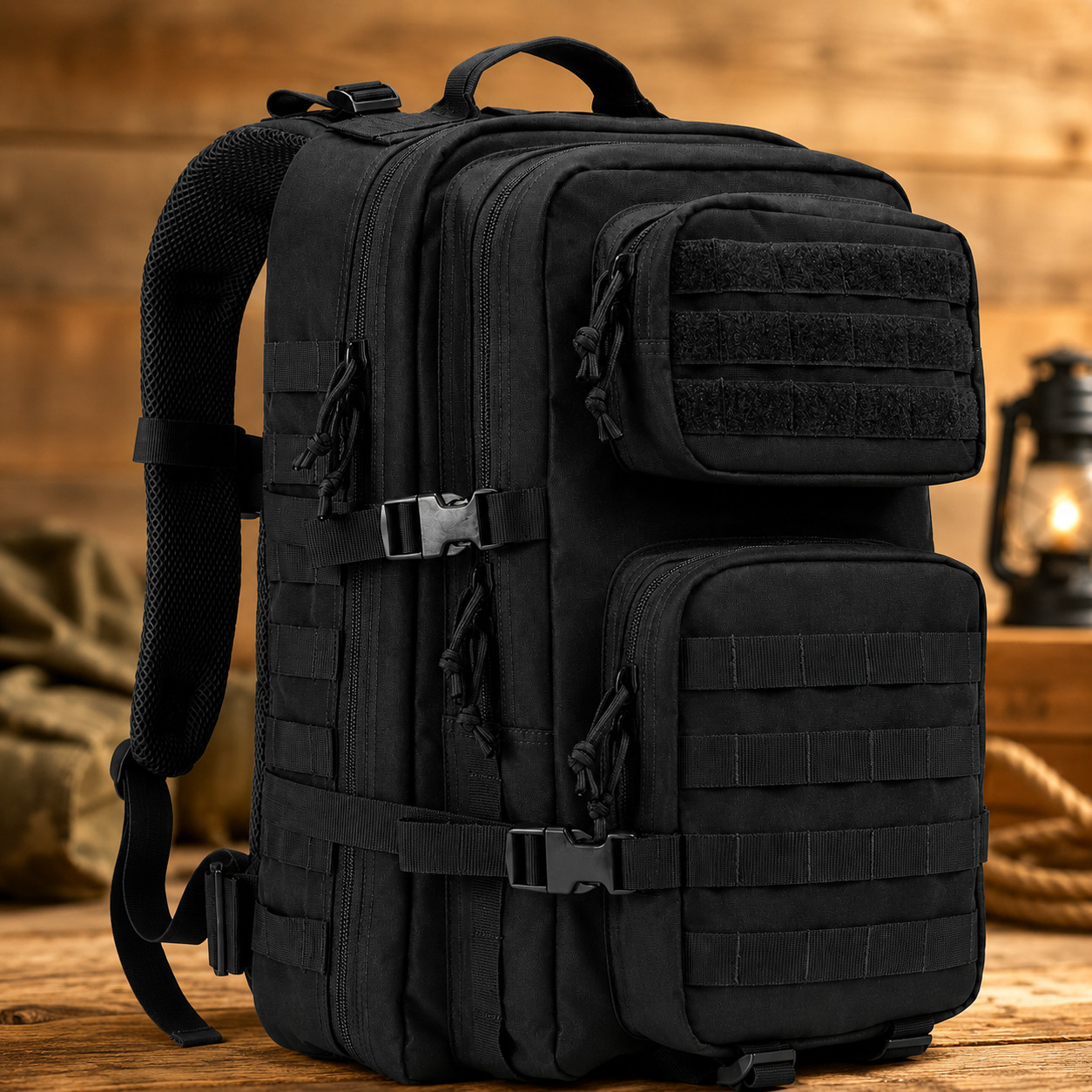 Women\'s Outdoor Tactical Backpack 40L Military Style Rucksack Black