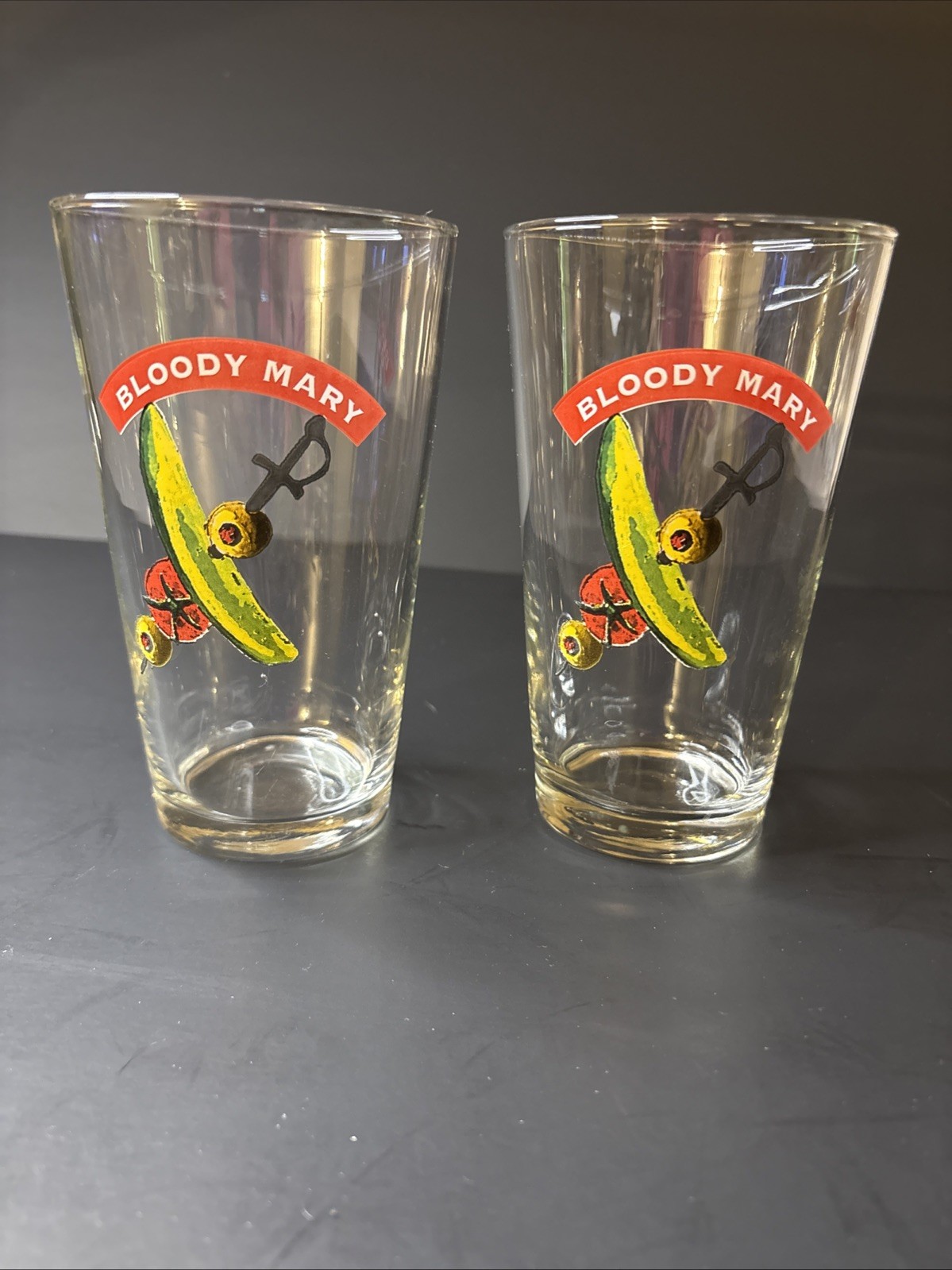 Houston Harvest “Spicy Hot” Bloody Mary 12 oz Glasses Set Of 2