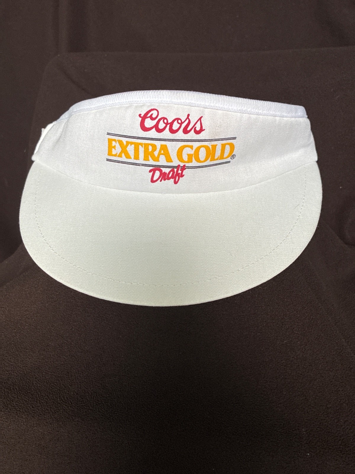 Vintage Coors Extra Gold Draft Visor - DEADSTOCK 80s 90s Beer Promo Hat NOS