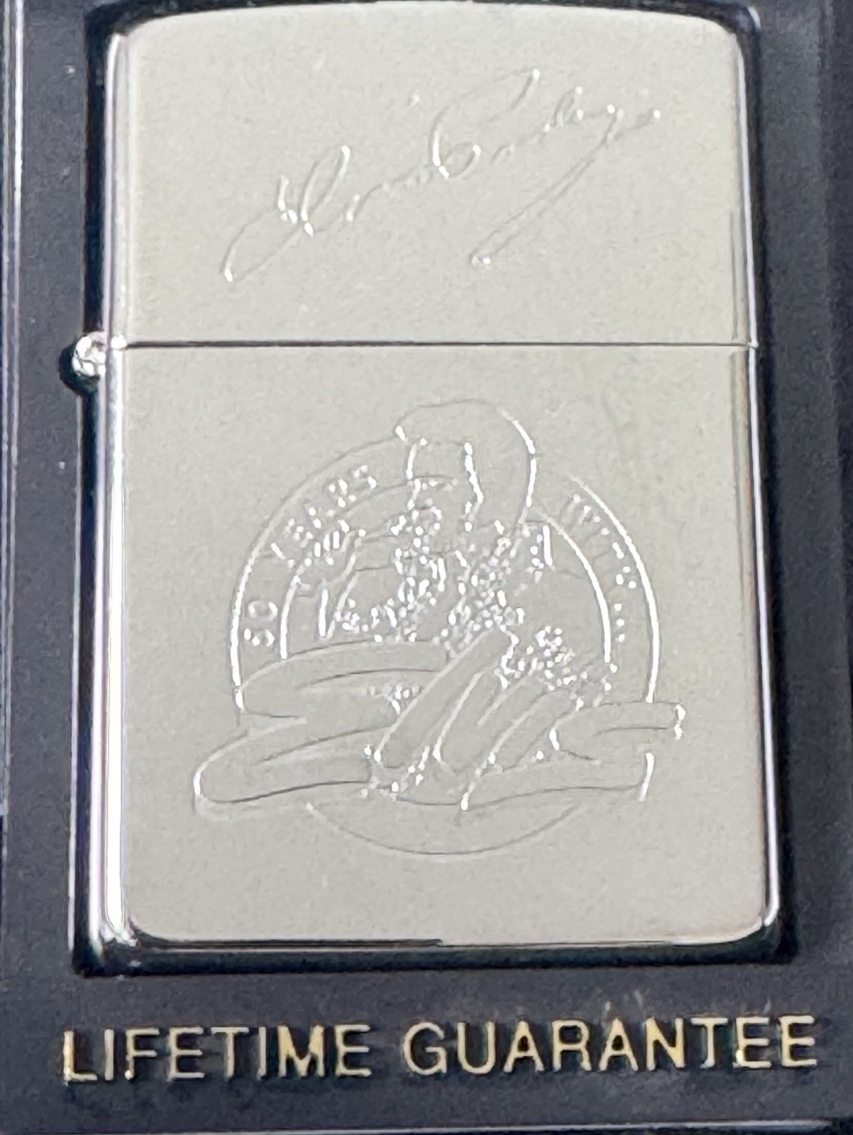 Vintage 1994 Zippo 50 Years with Elvis TCB Chrome Unfired Lighter with Box USA