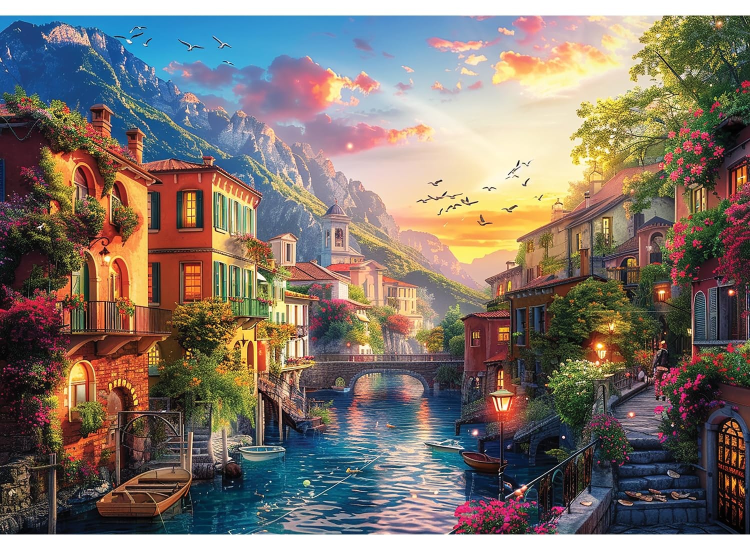 Anatolian Puzzle - Mediterranean Village, 2000 Piece Puzzle, #3969
