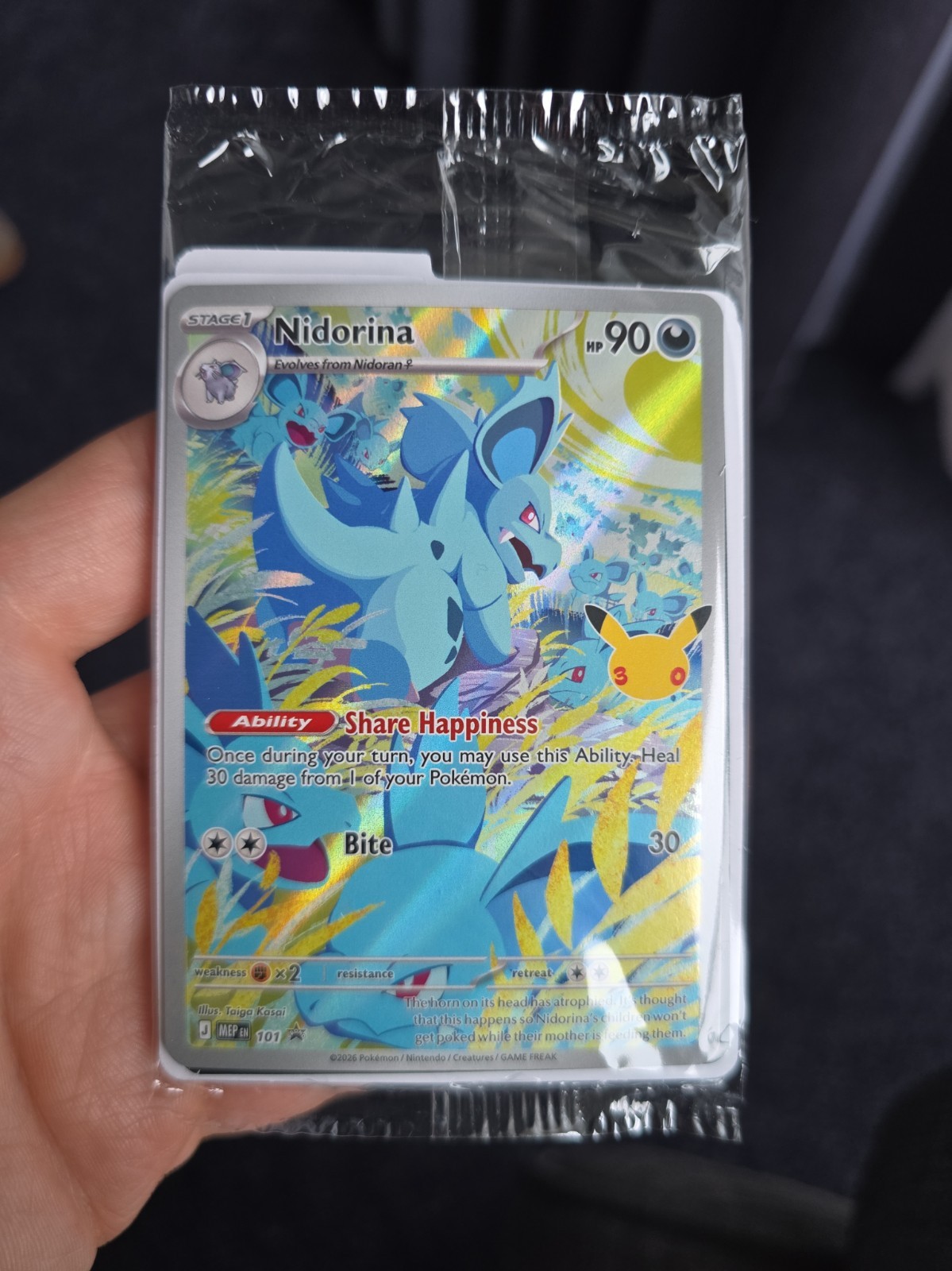 Pokemon Nidorina MEP 101 30TH Anniversary Sealed Promo Elite Trainer Box Sealed