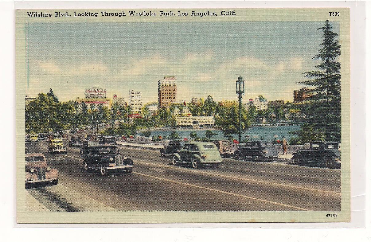 Wilshire Boulevard, Los Angeles, California  1930-40\'s Cars 