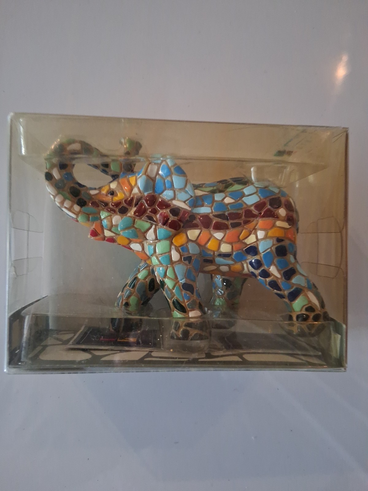 Barcino Designs Classic  Mosaic Elephant  Figurine. Brand New In Original Box.