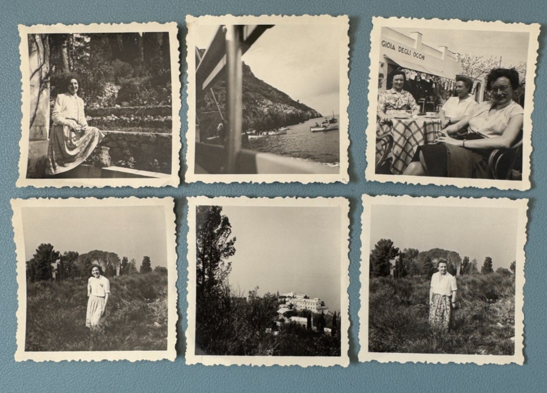 Anacapri Capri 1955 Vintage Italy Set Of 6 Original Photos 6x6 Cm