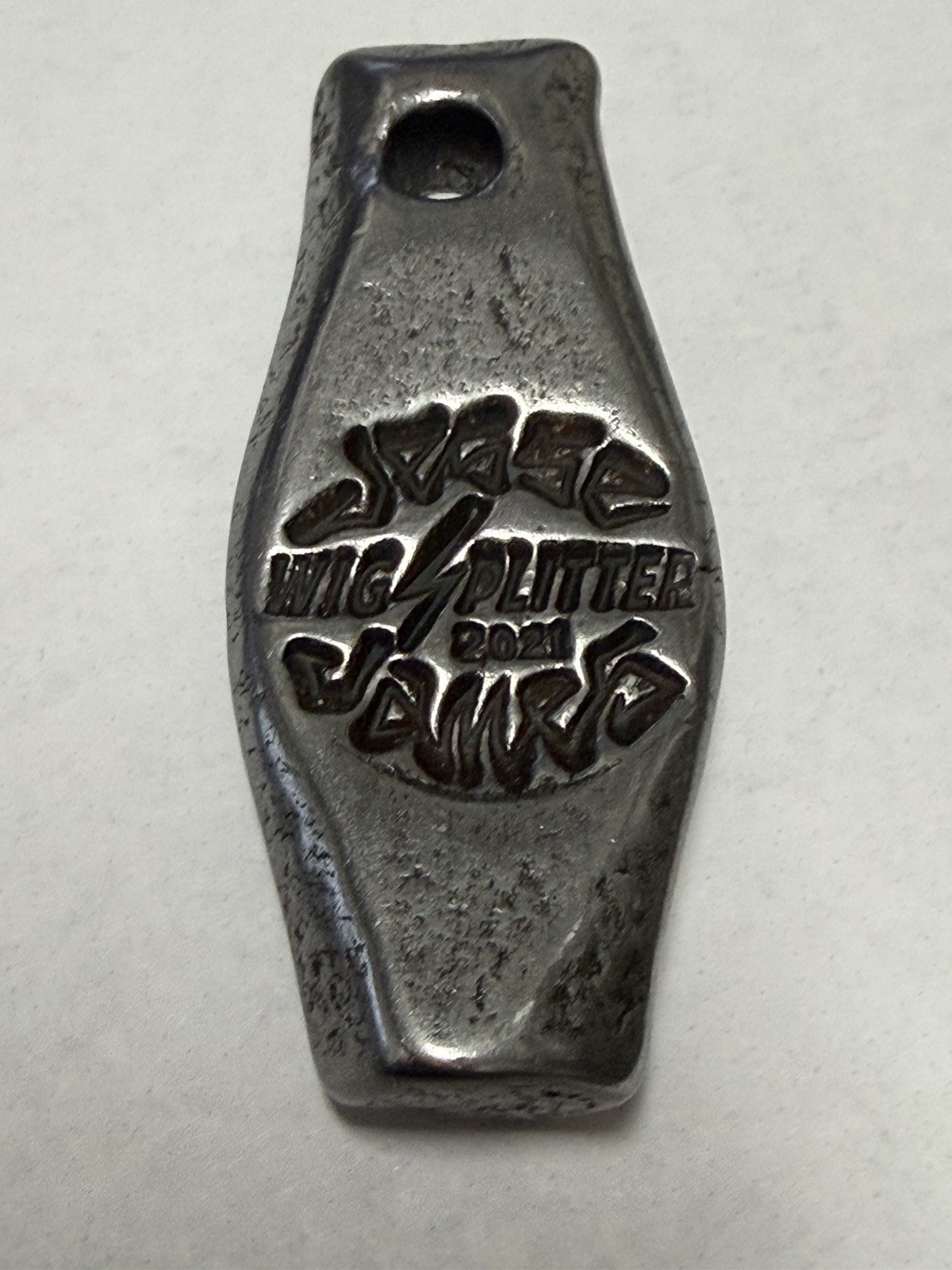 Jesse James JJFU Wig Splitter Hand‑Forged Steel Keychain 2021 Stamp Authentic