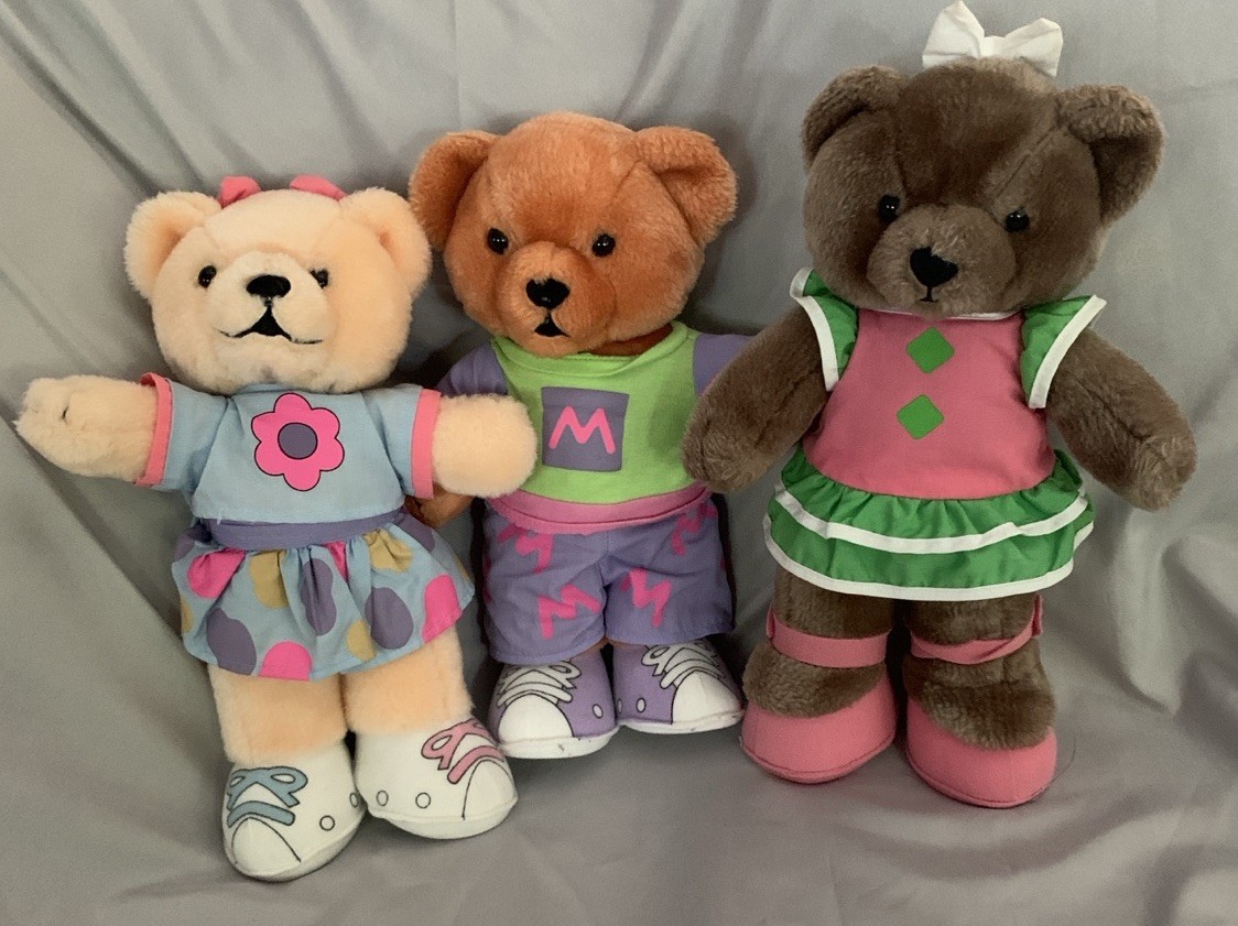 Vintage Bananas in Pyjamas Amy, Morgan & Lulu 12”  Plush Bears  Rare - Lot of 3