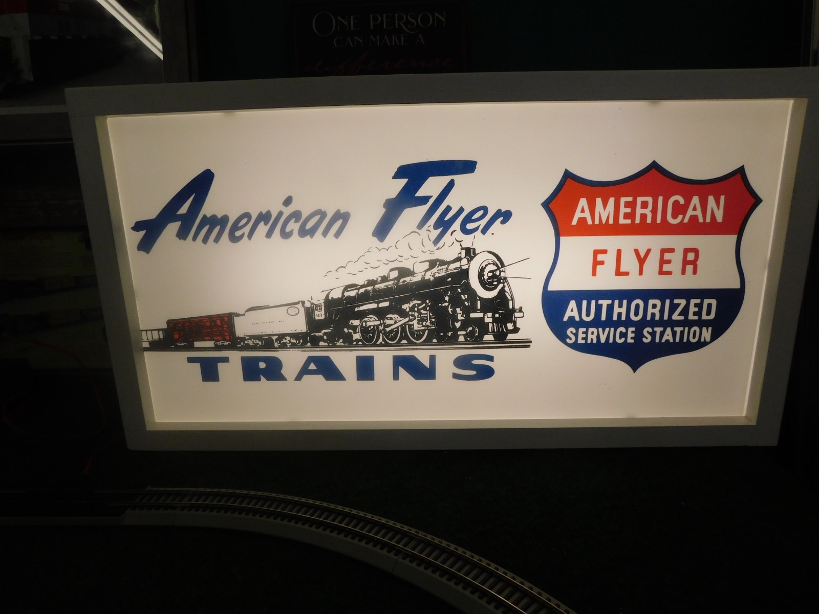 AMERICAN FLYER REPRODUCTION LIGHTED SIGN