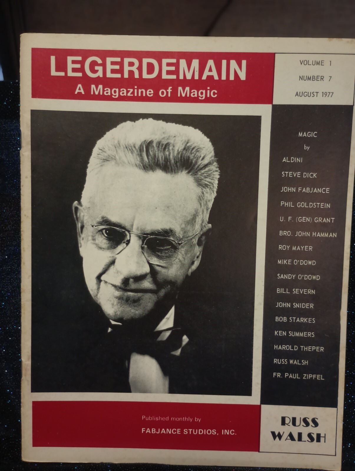 Legerdemain: A Magazine of Magic, Volume 1 Number 7 (February 1977) Russ Walsh Legerdemain: A Magazine of Magic, Volume 1 Number 7 (February 1977) Russ Walsh