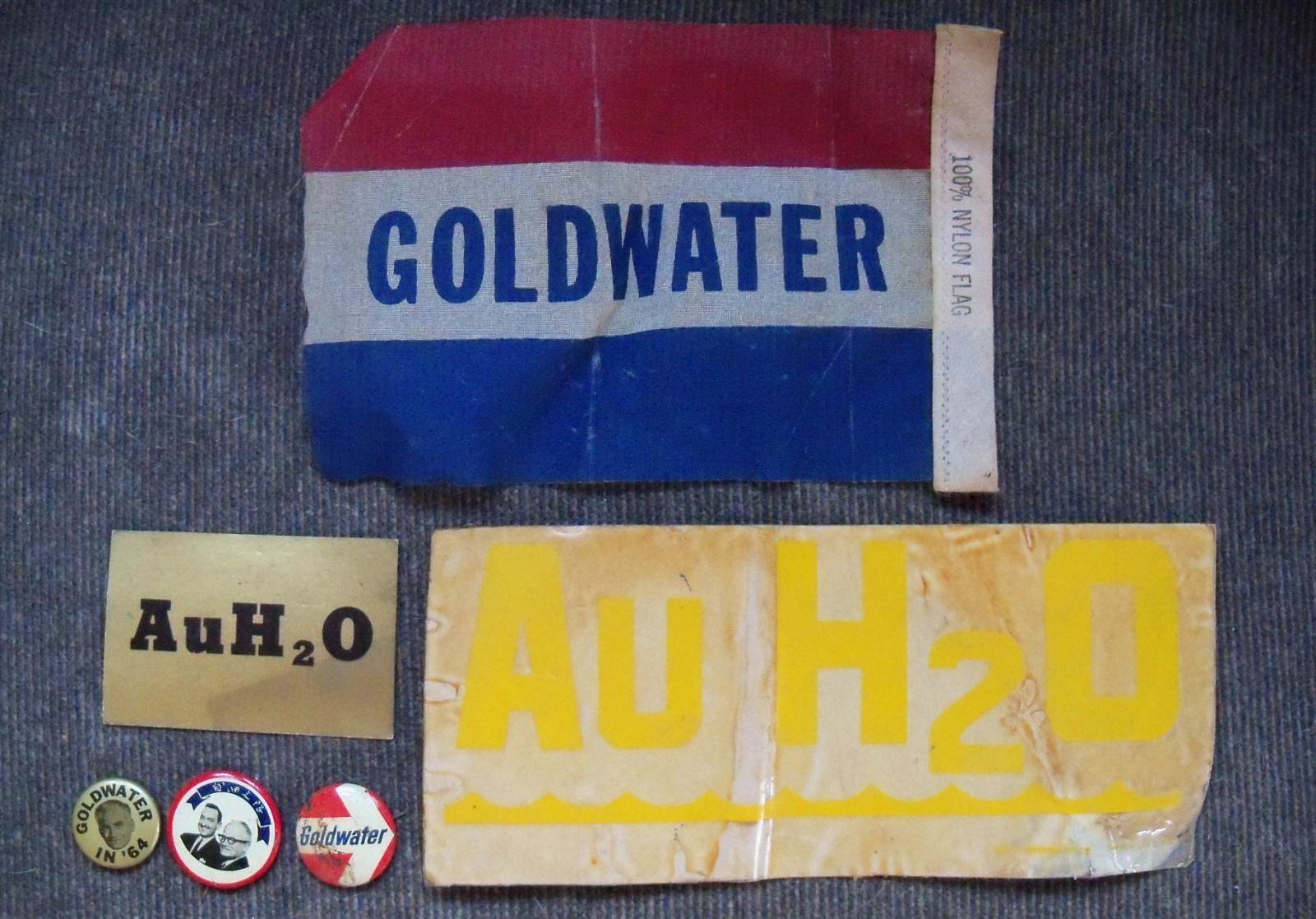1964 Barry Goldwater Campaign Items Authentic Buttons Card Sticker Flag Items 1964 Barry Goldwater Campaign Items Authentic Buttons Card Sticker Flag Items