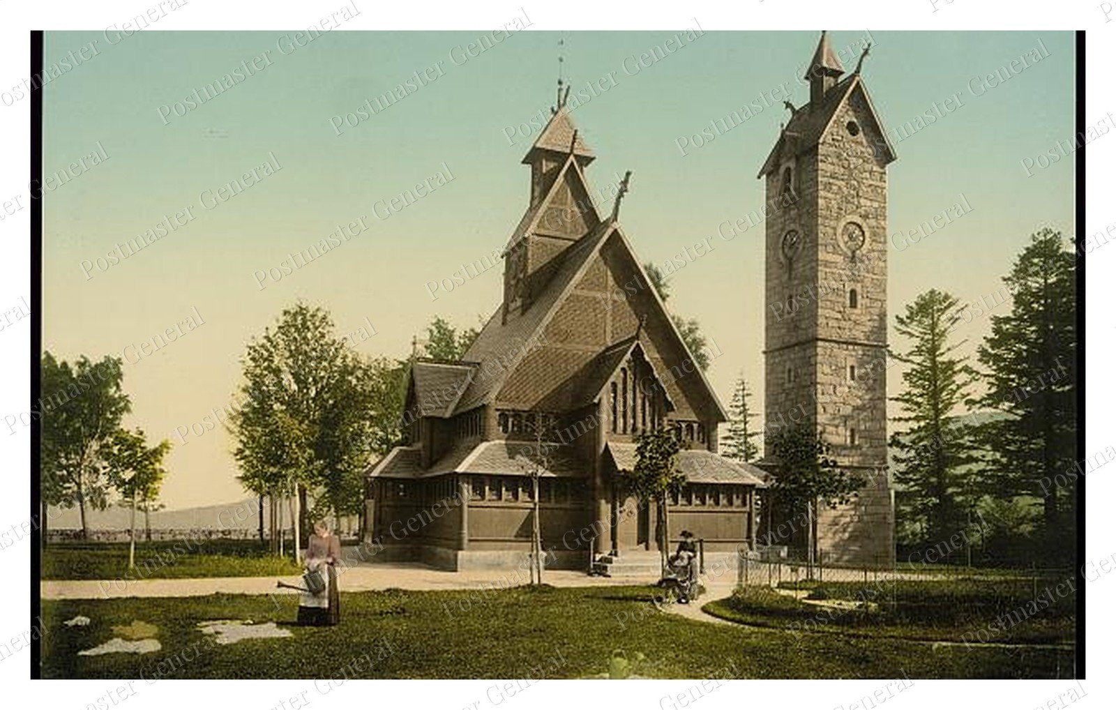 Giant Mountains Wang Church Standard Postcard COPY RPPC