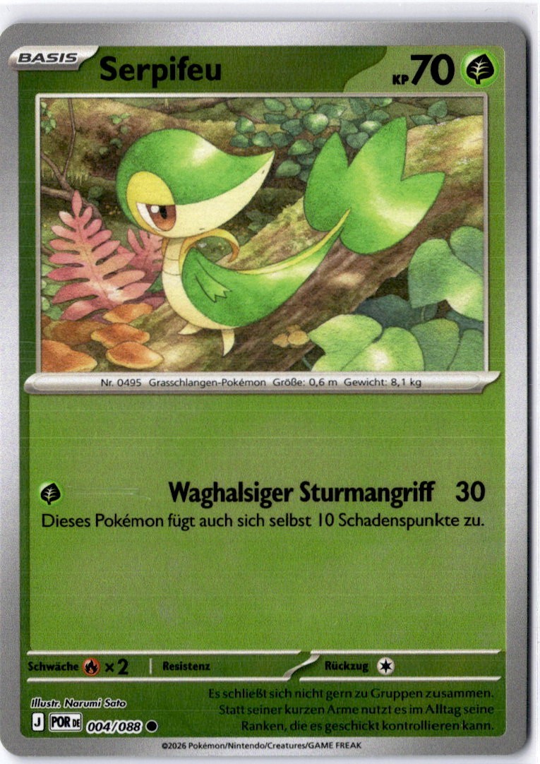 Pokemon Serpifeu 004/088 - Optimal Order - Reverse Holo Near Mint German