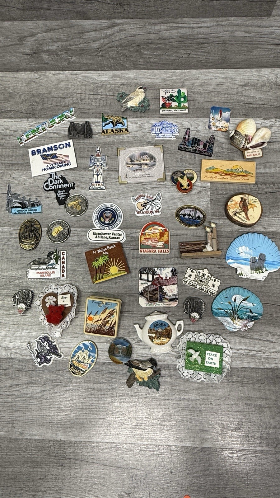 Lot 40+ VTG Fridge Magnets GRANDMA COTTAGE CORE 70s 80s Travel Vacation