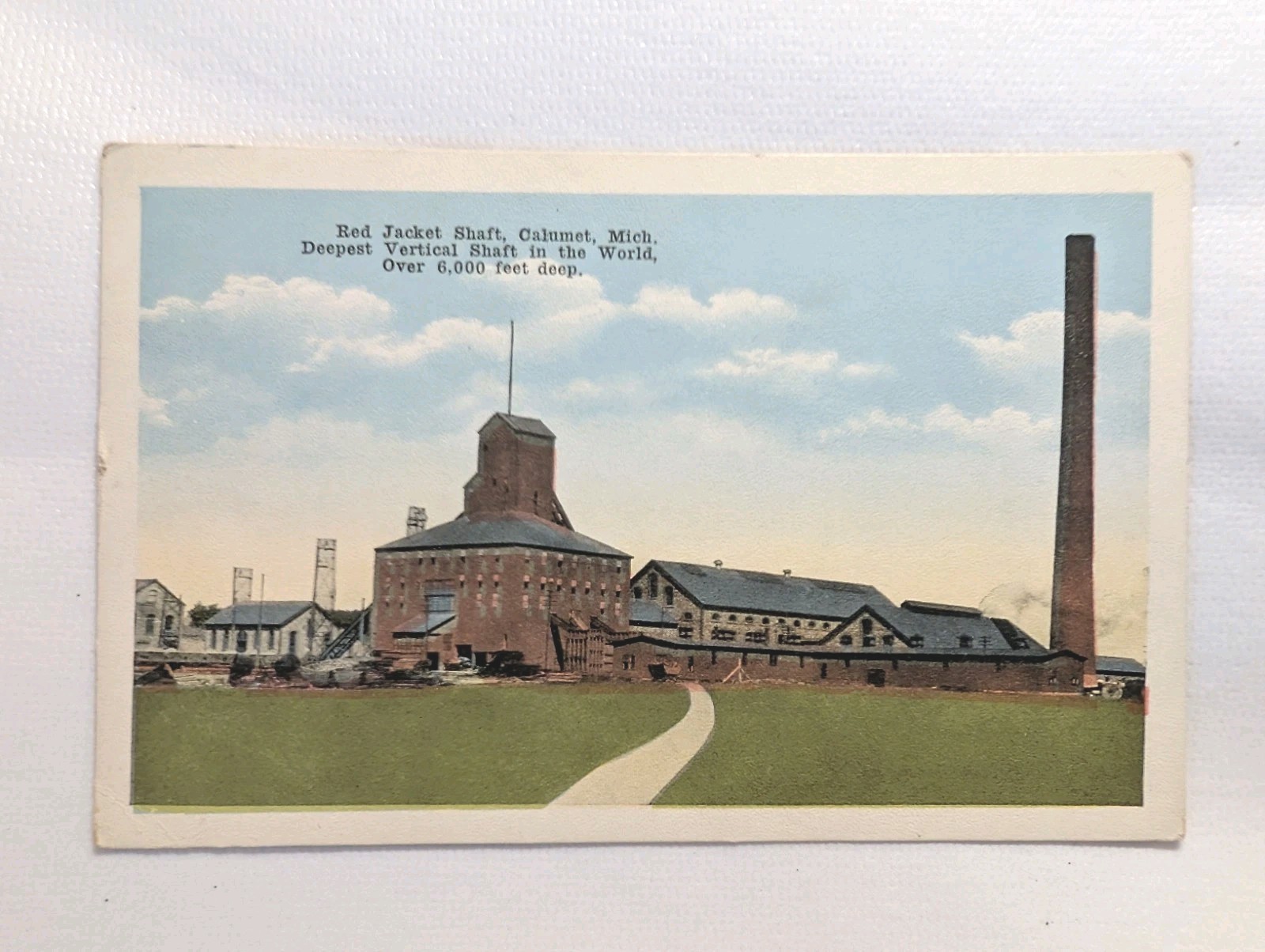 The Red Jacket Shaft, Calumet & Hecla (C&H) Mining Co Calumet Mich Postcard 1930 The Red Jacket Shaft, Calumet & Hecla (C&H) Mining Co Calumet Mich Postcard 1930