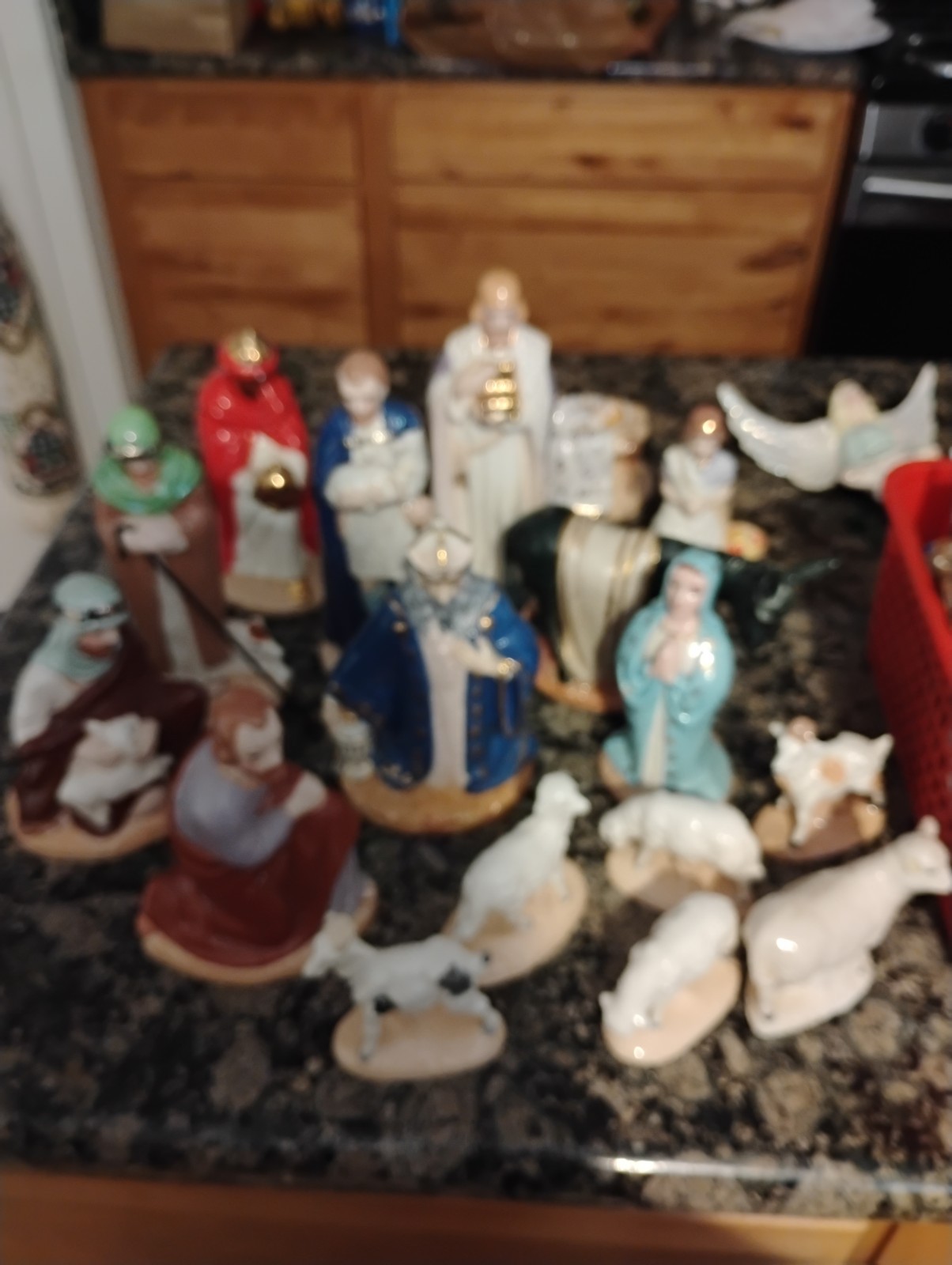 Vintage holland mold 1970\'s hand painted Nativity Set ( see description) Vintage holland mold 1970\'s hand painted Nativity Set ( see description)
