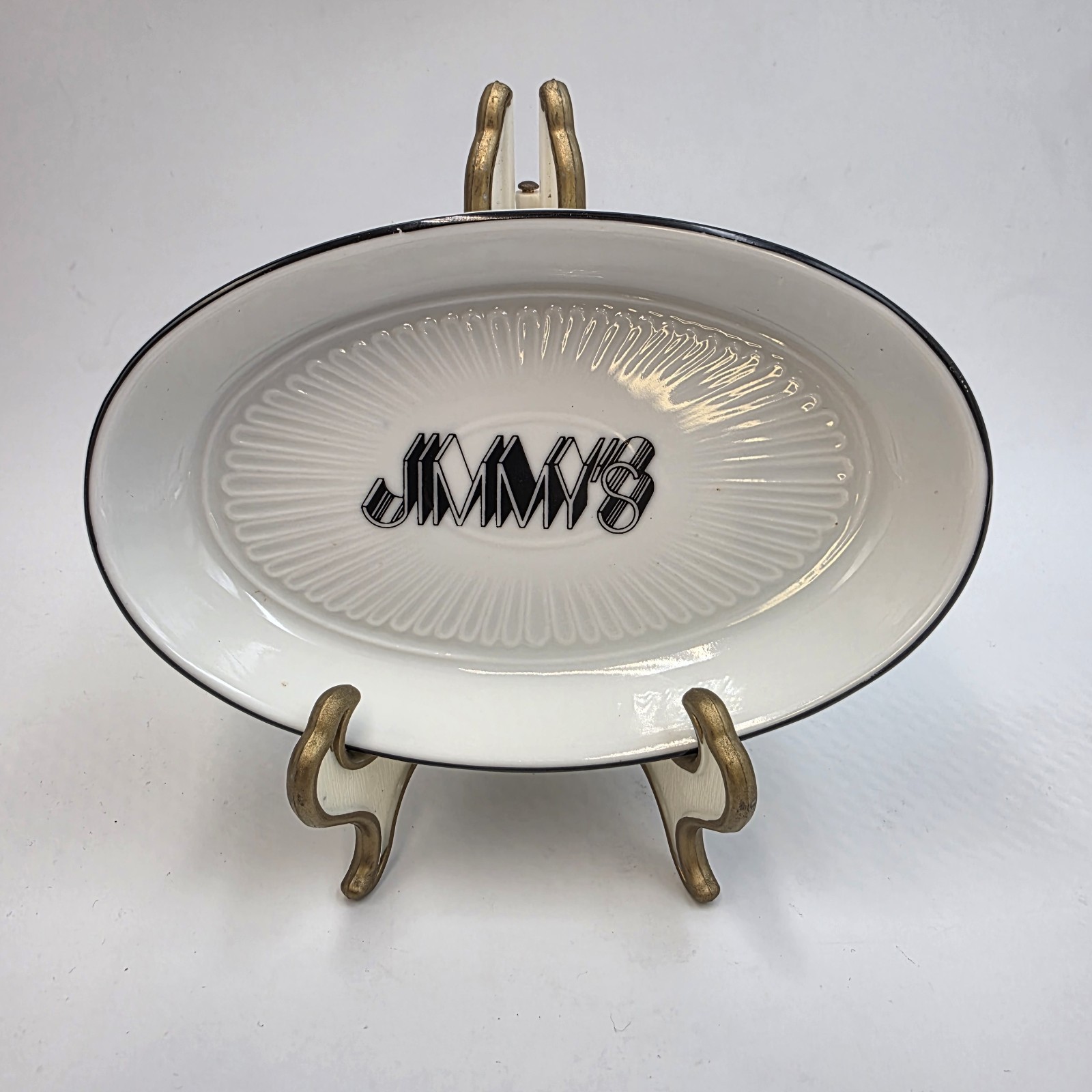 Jimmy\'s Restaurant Beverly Hills Porcelain Ashtray Dish Catchall Collectible 80s
