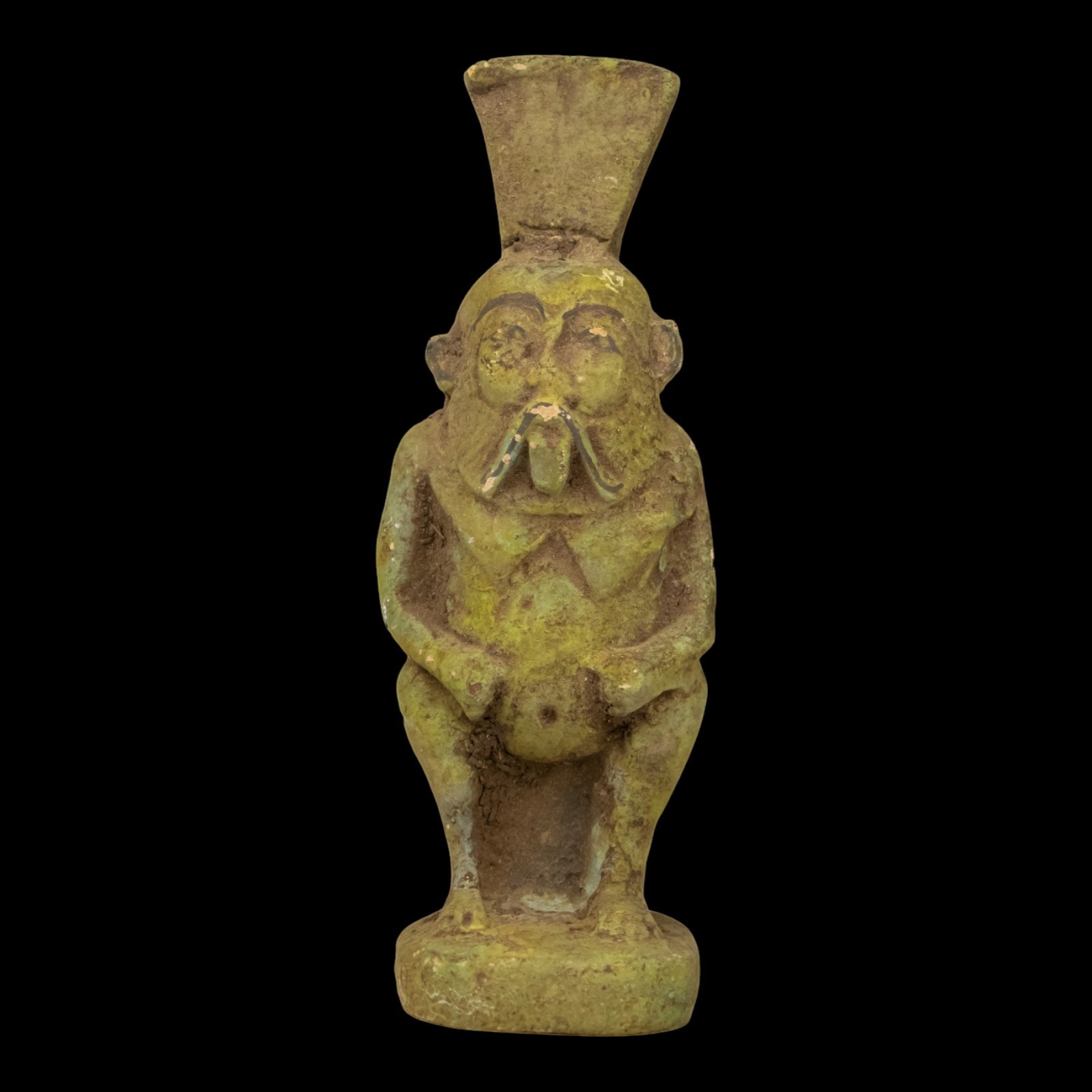 Rare Ancient Egyptian God Bes Statue Pharaonic Unique Antique Mythology BC
