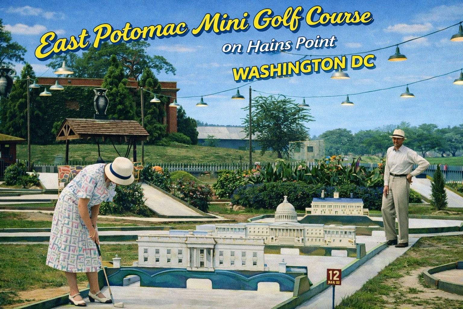 East Potomac Mini Golf Course Hains Point WASHINGTON DC MODERN Postcard D842