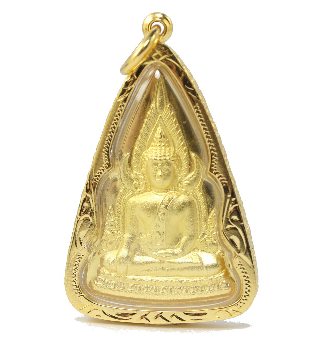 FAMOUS THAI BUDDHA CHINNARAJ AMULET 24K Yellow Gold GP BIG Pendant GT4