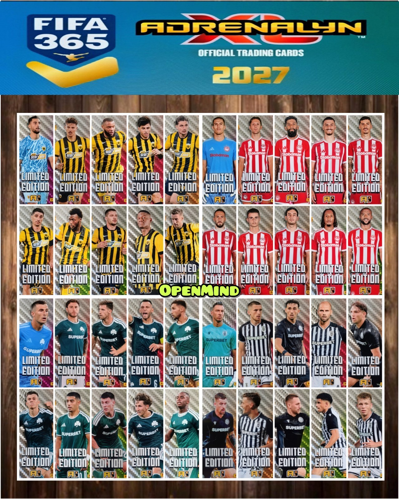PANINI FIFA 365 2027 - FULL SET 40 LIMITED AEK, OLYMPIACOS, PANATHINAIKOS, PAOK PANINI FIFA 365 2027 - FULL SET 40 LIMITED AEK, OLYMPIACOS, PANATHINAIKOS, PAOK