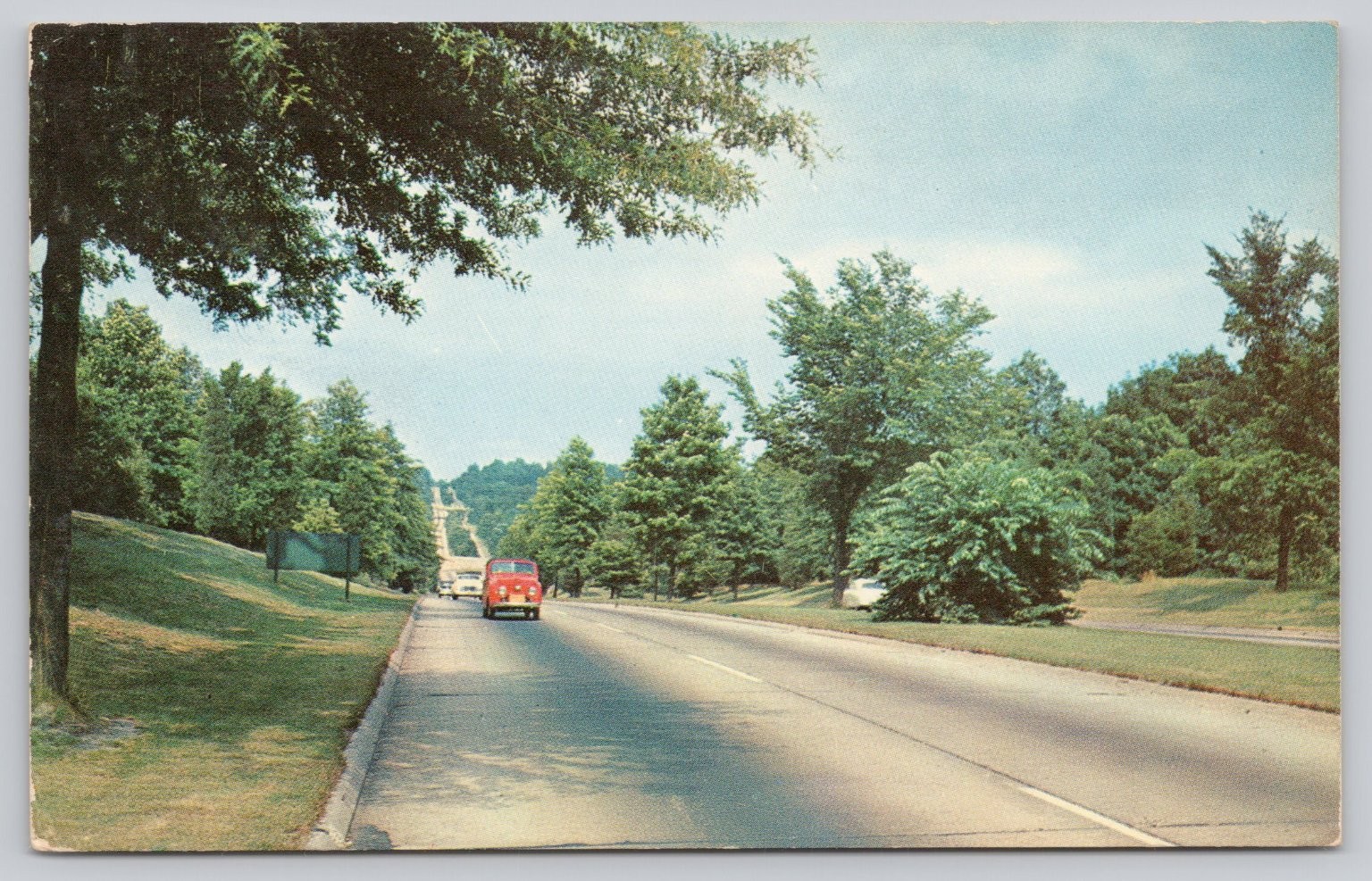 Muncie Indiana Modern Highway 1963 Plastichrome Postcard Scenic Road Muncie Indiana Modern Highway 1963 Plastichrome Postcard Scenic Road