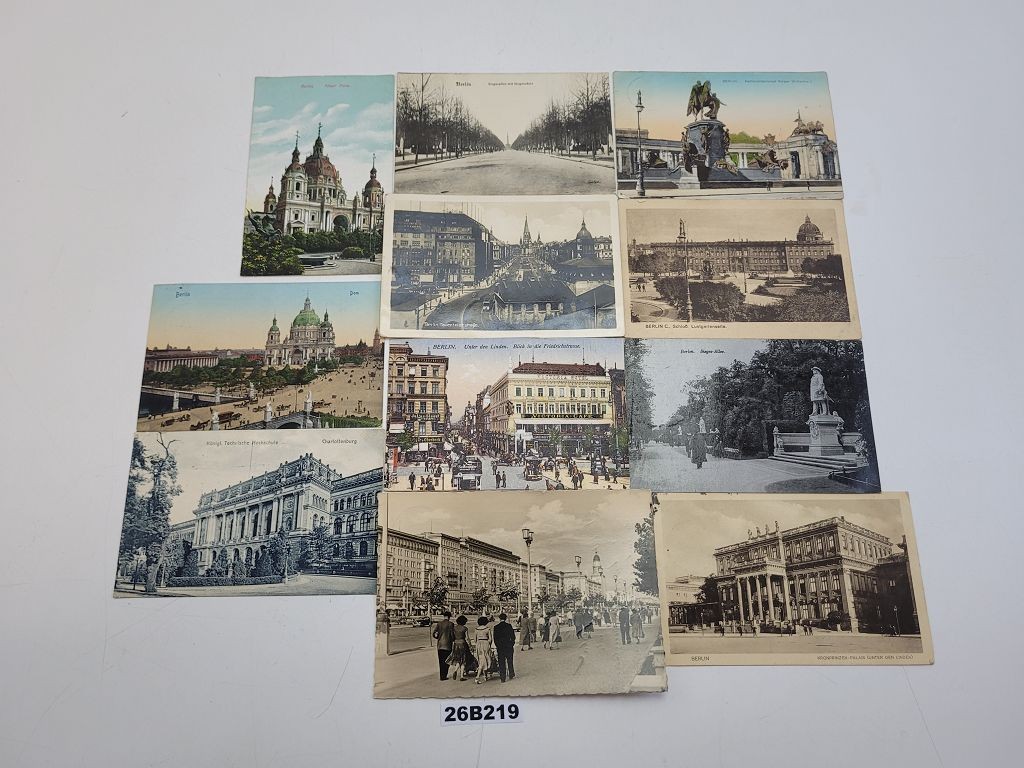 11 x postcards PK Berlin new cathedral Siegesallee Kaiser Wilhe. 1910-1925 #26B219