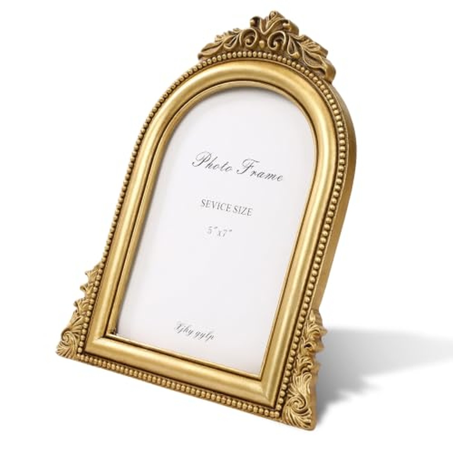 5x7 Vintage Picture Frame Resin Arch Gold Photo Frame Bridal-style bow knots