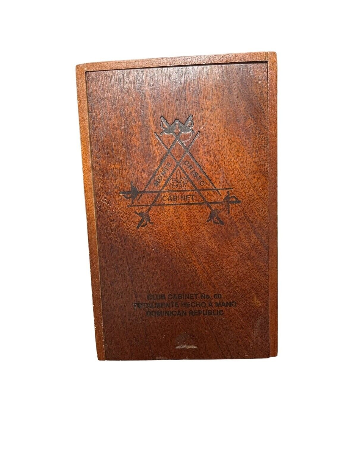 Vintage Box Cigar Wood Empty Handmade MONTECRISTO Club Cabinet No 60 Nice Unique