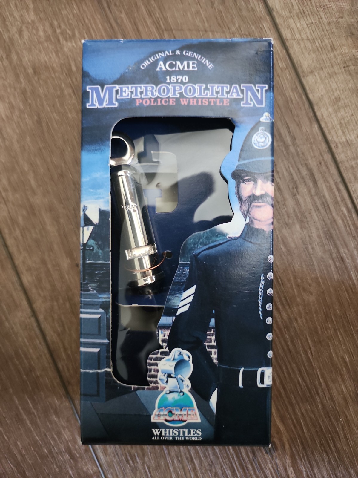 ACME City Trademark England Nickel-Plated Brass British Police Bobby Whistle NOS