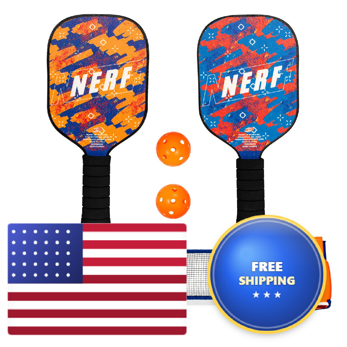Franklin Sports Nerf Set - - Net Up To