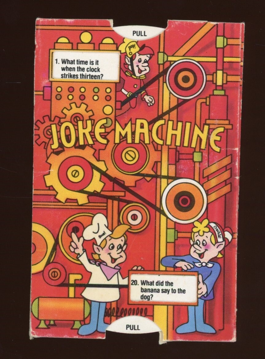 1987 Kellogg's Rice Krispies Premium Joke Machine Card *a1 1987 Kellogg's Rice Krispies Premium Joke Machine Card *a1