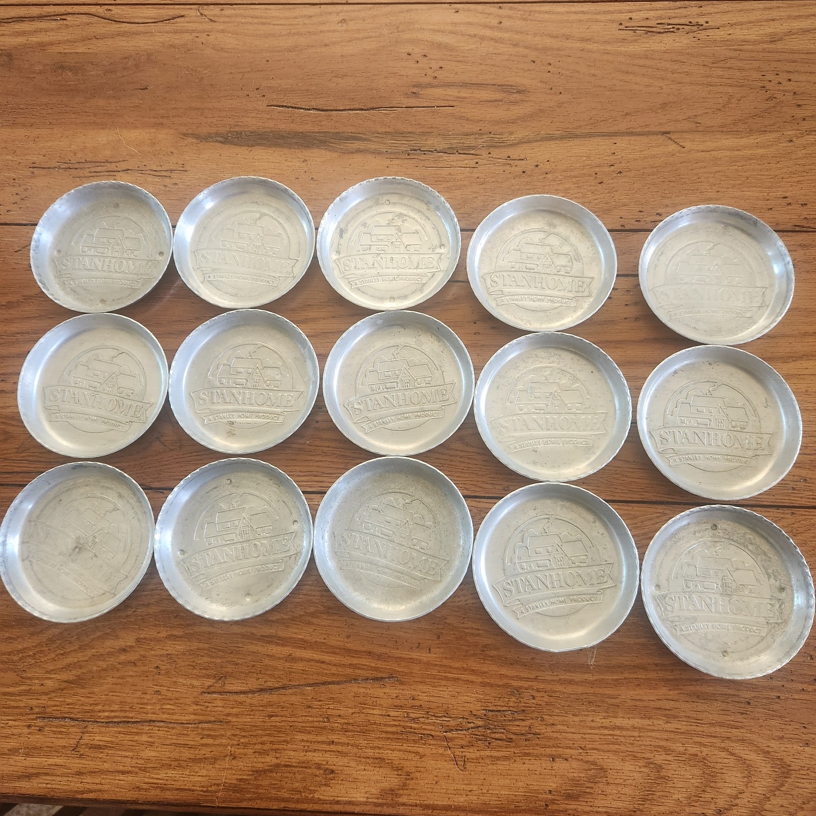 15 Vintage StanHome Aluminum Coasters ~ A Stanley Home Product