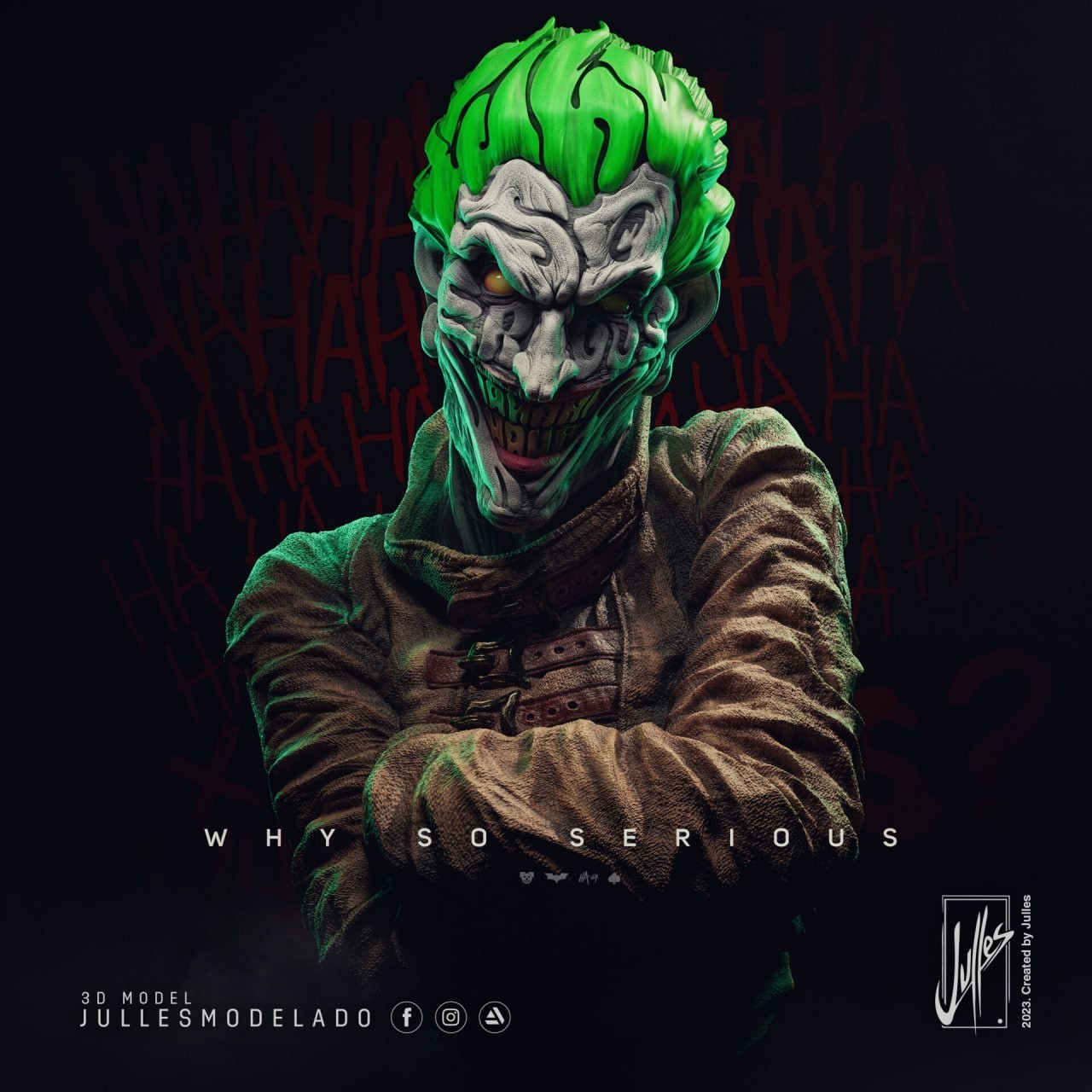 Joker – “Why So Serious?” | DC | UNPAINTED | 1/6 Scale Resin Bust