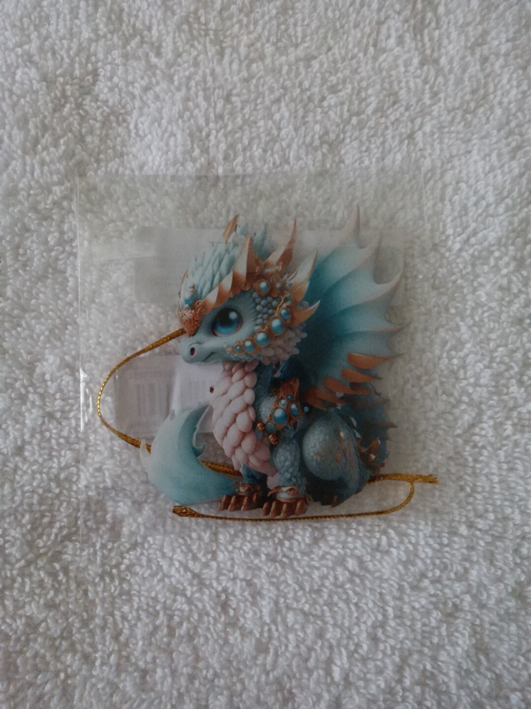 1pc 2D Flat  Acrylic Dragon Christmas Tree Ornament 
